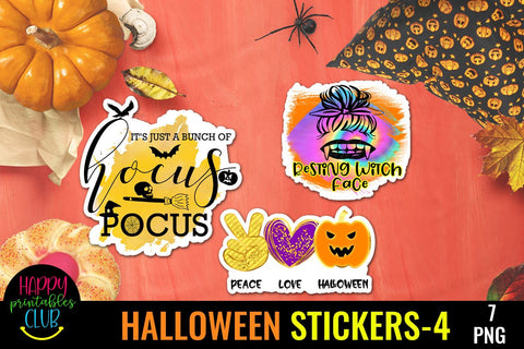 Halloween Stickers Printable 4- Stickers for Halloween SVG Happy Printables Club 
