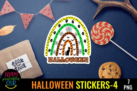 Halloween Stickers Printable 4- Stickers for Halloween SVG Happy Printables Club 