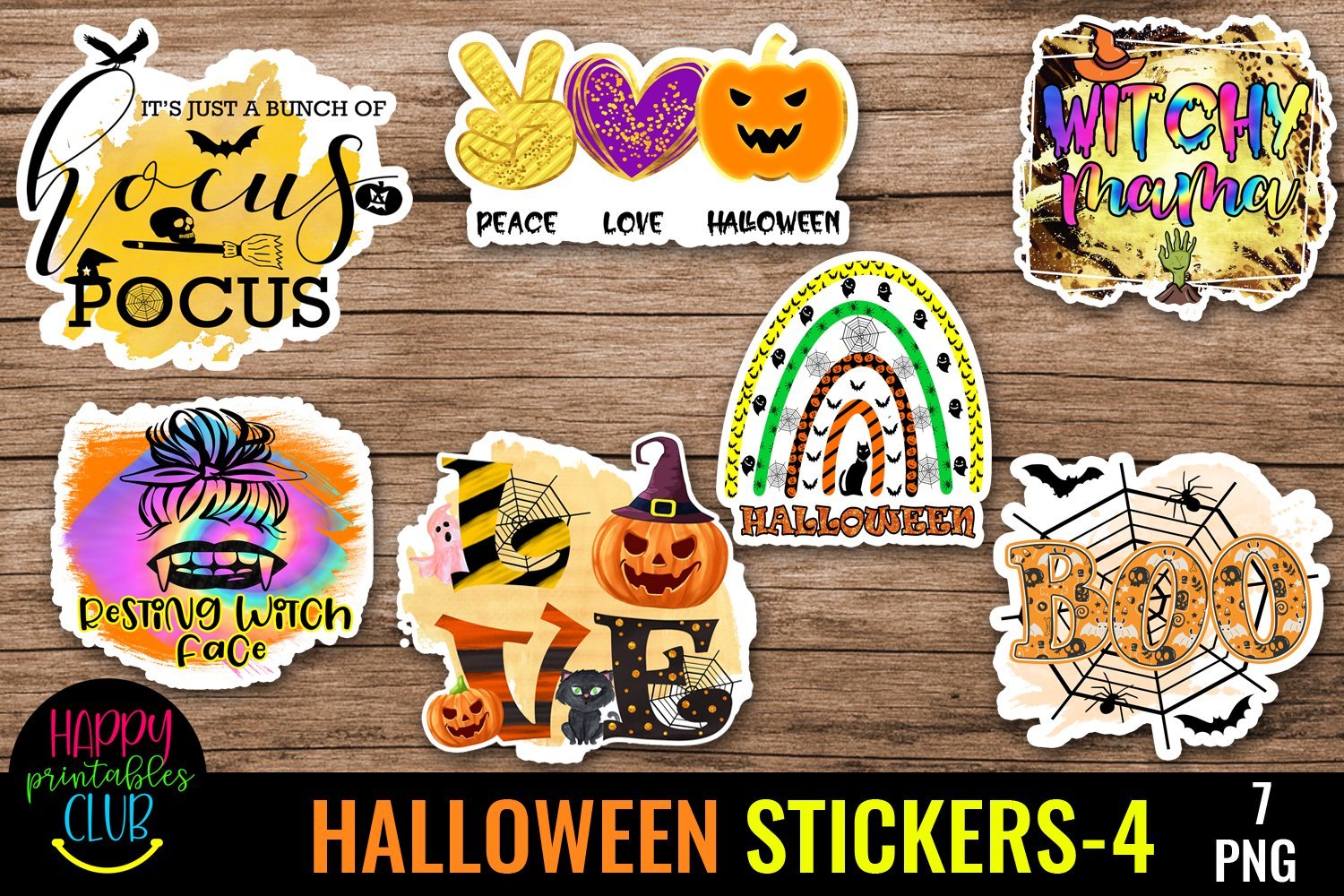Halloween Stickers Printable 4- Stickers for Halloween - So Fontsy
