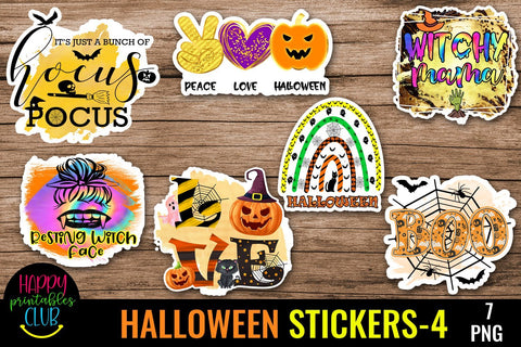 Halloween Stickers Printable 4- Stickers for Halloween SVG Happy Printables Club 