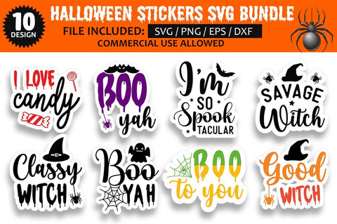 Halloween Stickers SVG Bundle.Halloween svg, Halloween Boo Cricut files, SVG Designangry 