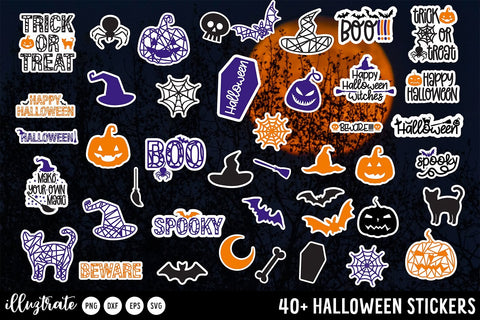 Halloween Stickers SVG | PNG Halloween Stickers SVG Illuztrate 