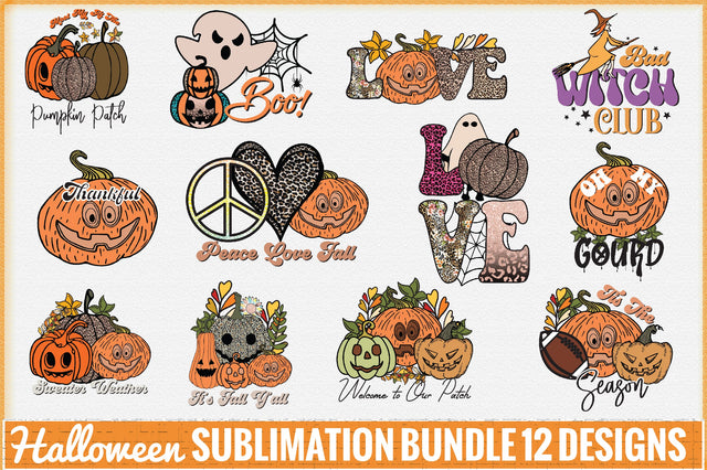 Halloween Sublimation Bundle 12 Designs Sublimation Creativeart88 