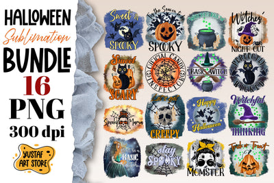 Halloween sublimation Bundle. 16 PNG Sublimation Yustaf Art Store 