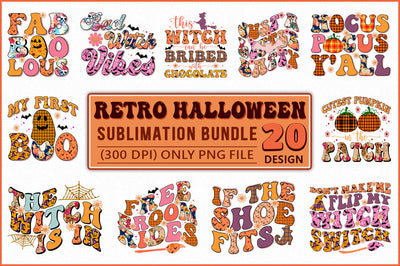 Halloween Sublimation Bundle, Cute Retro Halloween PNG Bundle SVG Shetara Begum 