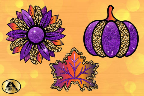 Halloween Sublimation Bundle Leopard Print Sunflower Pumpkin PNG SVG zoellartz 