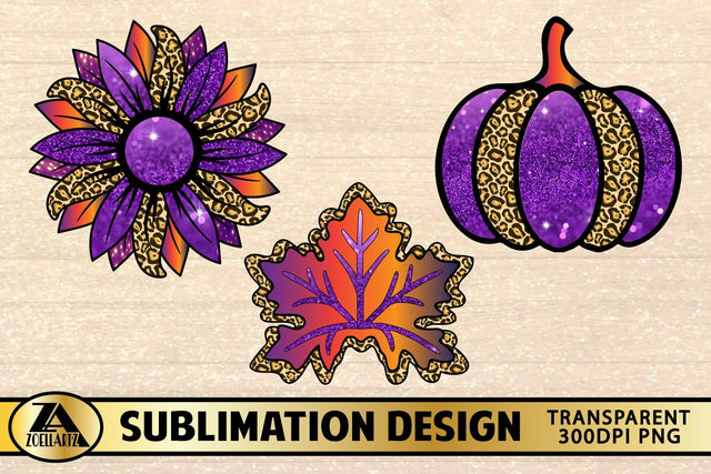 Halloween Sublimation Bundle Leopard Print Sunflower Pumpkin PNG SVG zoellartz 