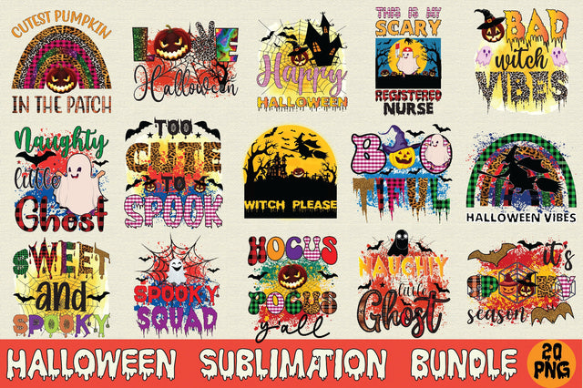 Halloween Sublimation Bundle Sublimation SVGArt 
