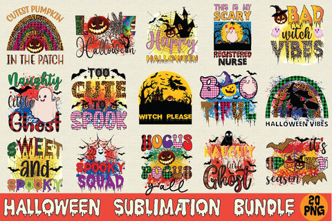 Halloween Sublimation Bundle Sublimation SVGArt 