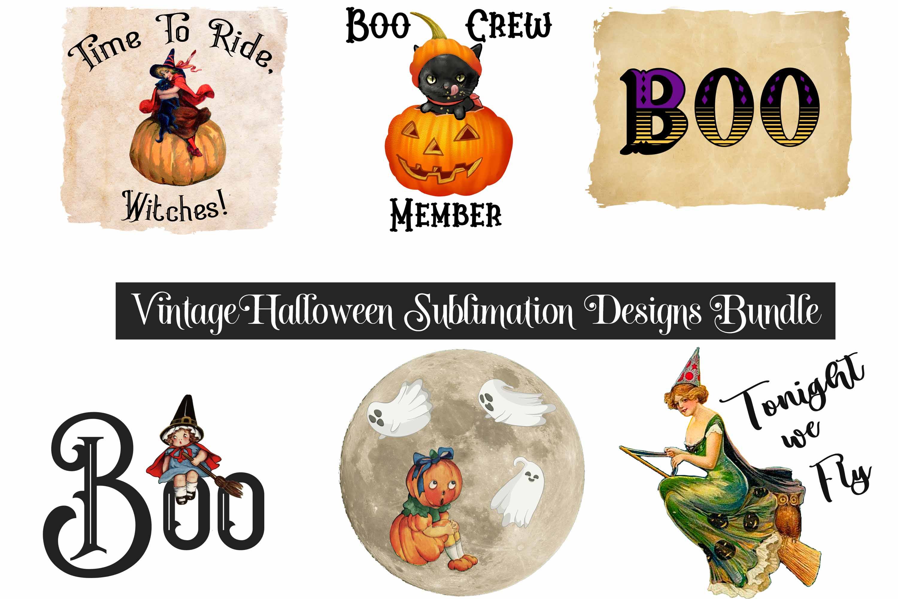 Retro Halloween Sublimation Bundle, Retro Halloween Bundle PNG