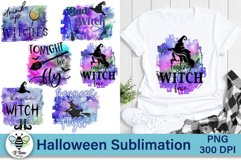 Halloween Sublimation Bundle | Witch PNG Bundle Sublimation B Renee Design 