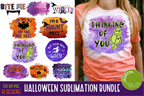 Halloween Sublimation Bundle|Funny Halloween PNG Bundle Sublimation Linden Valley Designs 