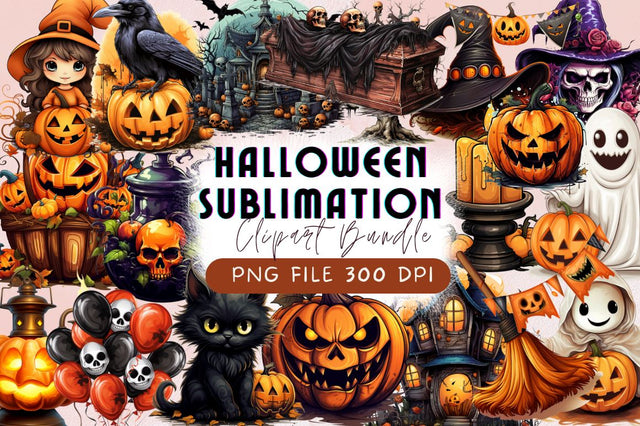 Halloween Sublimation Clipart Bundle Sublimation Regulrcrative 