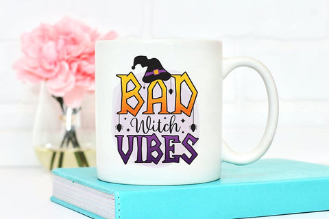 Halloween Sublimation Design, Bad Witch Vibes Sublimation CraftLabSVG 