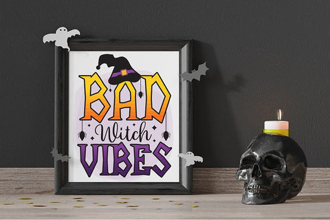 Halloween Sublimation Design, Bad Witch Vibes Sublimation CraftLabSVG 
