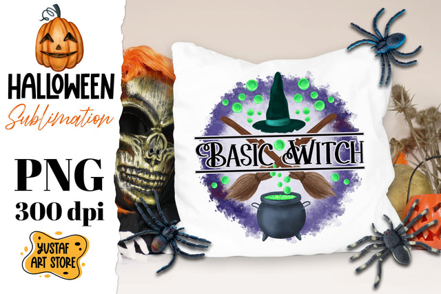 Halloween sublimation design. Basic Witch.Witch illustration Sublimation Yustaf Art Store 
