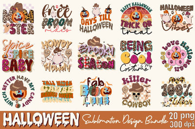 Halloween Sublimation Design Bundle Sublimation SVGArt 