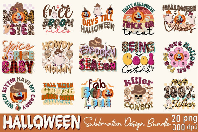 Halloween Sublimation Design Bundle Sublimation SVGArt 