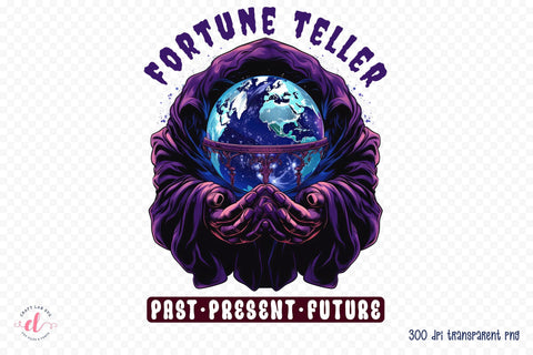 Halloween Sublimation Design - Fortune Teller Sublimation CraftLabSVG 