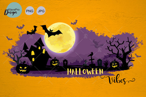 Halloween Sublimation Design Halloween vibes Witch Moon Sublimation Klava P 