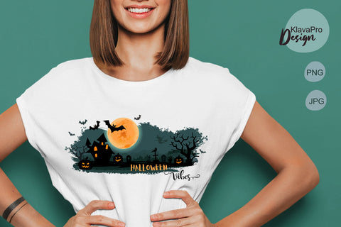 Halloween Sublimation Design Halloween vibes Witch Moon Sublimation Klava P 