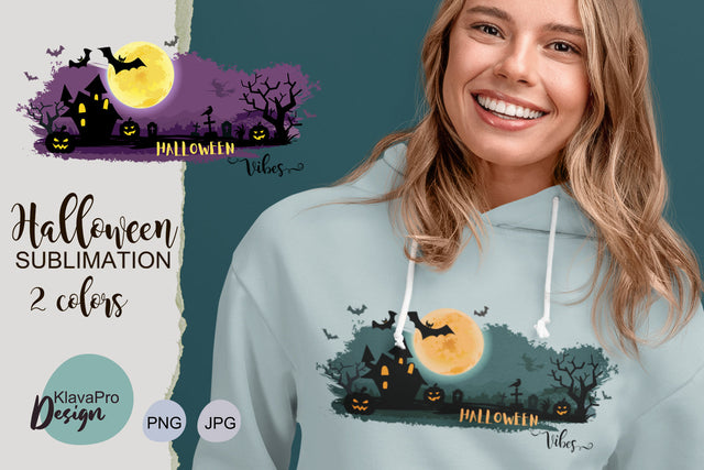 Halloween Sublimation Design Halloween vibes Witch Moon Sublimation Klava P 