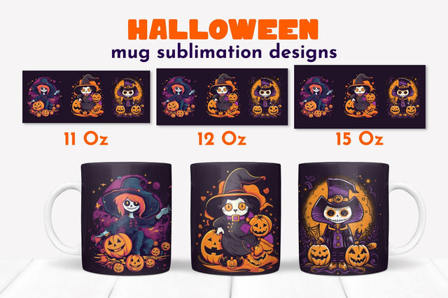 Halloween sublimation design. Mug wrap sublimation designs Sublimation Angelina Semenova 
