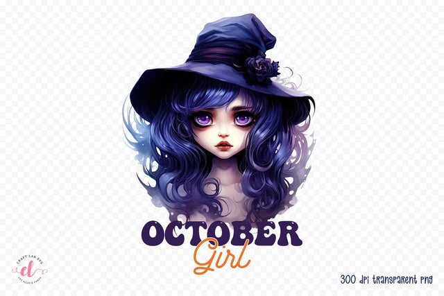 Halloween Sublimation Design | October Girl Sublimation CraftLabSVG 