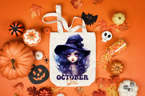 Halloween Sublimation Design | October Girl Sublimation CraftLabSVG 