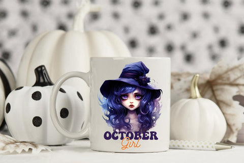 Halloween Sublimation Design | October Girl Sublimation CraftLabSVG 