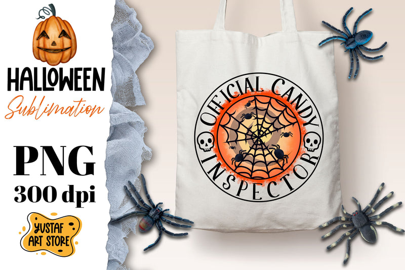 Halloween sublimation design. Official candy inspector. Sublimation Yustaf Art Store 