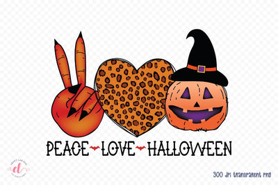 Halloween Sublimation Design | Peace Love Halloween Sublimation CraftLabSVG 