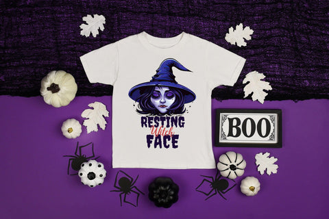 Halloween Sublimation Design - Resting Witch Face Sublimation CraftLabSVG 