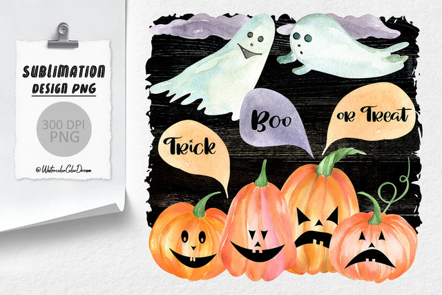 Halloween Sublimation Design Sublimation WatercolorColorDream 