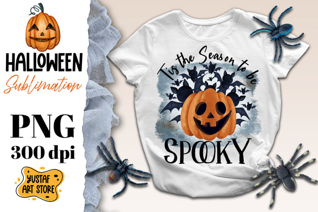 Halloween sublimation design. Tis the season to be Spooky Sublimation Yustaf Art Store 