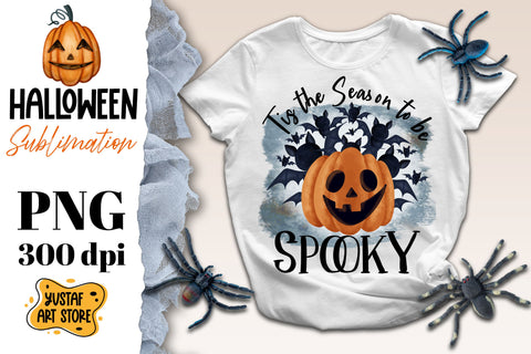 Halloween sublimation design. Tis the season to be Spooky Sublimation Yustaf Art Store 