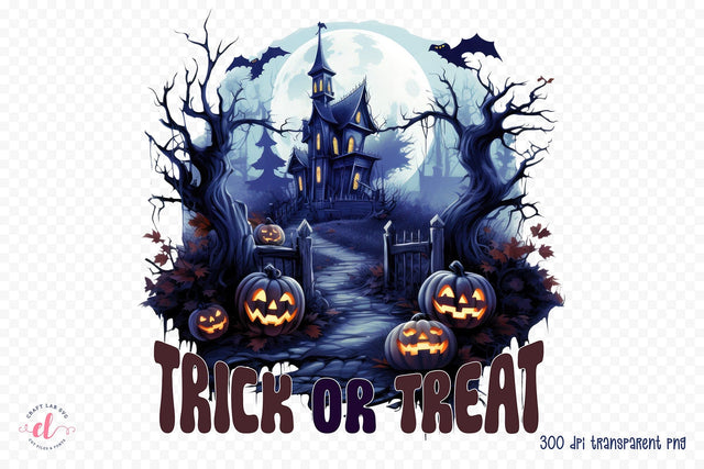 Halloween Sublimation Design - Trick or Treat Sublimation CraftLabSVG 