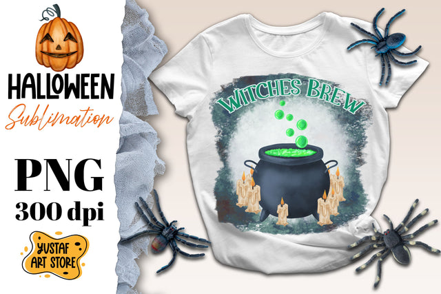 Halloween sublimation design. Witches Brew Sublimation Yustaf Art Store 