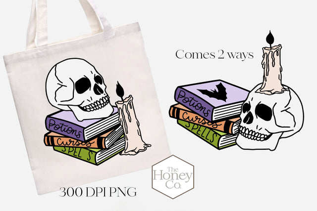 Halloween Sublimation Magic Potion Black Candle Skull Mini Bundle SVG The Honey Company 