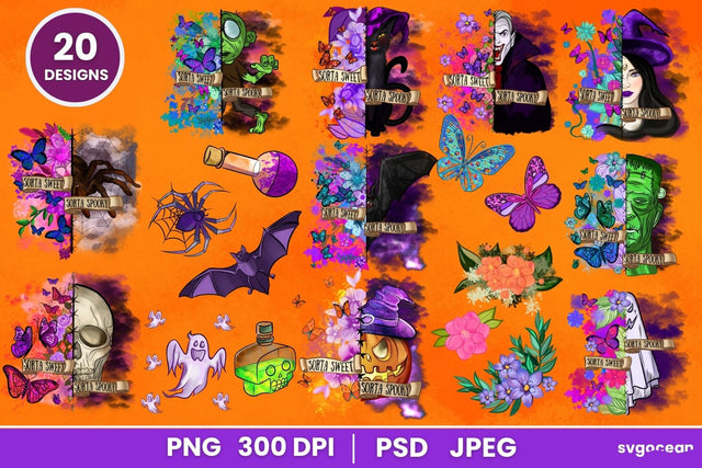 Halloween Sublimation | PNG Bundle | Sorta Sweet Sorta Spooky SVG SvgOcean 