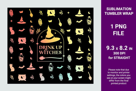 Halloween sublimation tumbler Sublimation KMarinaDesign 