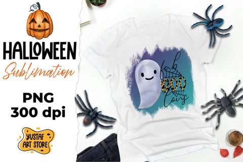 Halloween sublimation, watercolor ghost "fabBOOlous" Sublimation Yustaf Art Store 