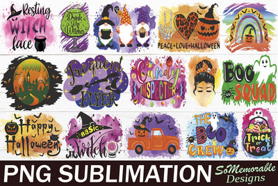 Halloween Sublimations Bundle, Halloween PNG SVG SoMemorableDesigns 