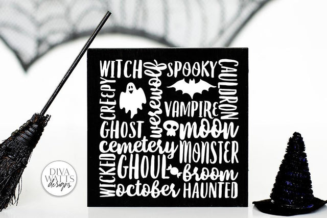 Halloween Subway Art SVG | DXF and More SVG Diva Watts Designs 