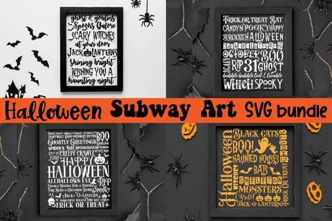 Halloween Subway wordart SVG Bundle SVG Paper Switch 