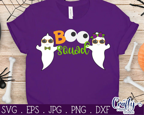 Halloween Svg - Boo Squad Halloween SVG - Ghost SVG Crafty Mama Studios 