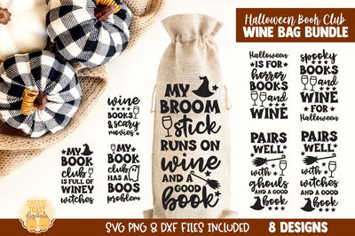 Halloween SVG | Book Club Halloween Wine Bag SVG Bundle SVG Cheese Toast Digitals 