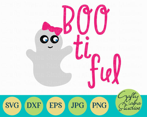 Halloween Svg - Bootiful - Ghost SVG Crafty Mama Studios 