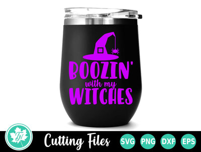 Halloween SVG | Boozin' With my Witches SVG TrueNorthImagesCA 