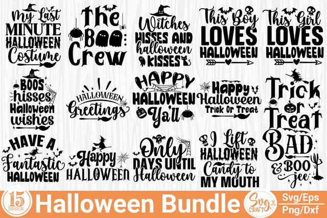Halloween SVG Bundle, fall svg, witch svg, pumpkin svg, ghost svg, witch hat svg, trick or treat svg, svg designs, svg quotes, svg sayings SVG Svgcraft 